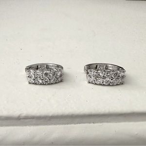 Diamond huggie earrings